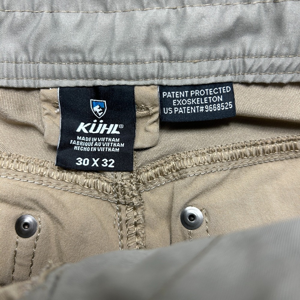 Kuhl Radikl Pants Mens 30x32 Tan Khaki Hiking Outdoor Hybrid Straight Flat Front - Picture 11 of 16